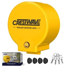 CRESTWAVE Trailer Lock, Heavy Duty Trailer Coupler Lock Fits 2 5/16-Inch, 2" ...