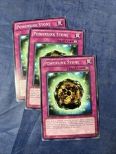 3x POWERSINK STONE TRAP CARD 1st Ed STBL COMMON  YUGIOH PACK FRESH