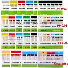 1-10 Box Dental Endo Root Canal Obturating Pointsabsorbent Paper Points .02-.06