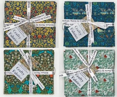 Bastelstoffe William Morris 100% Baumwolle Perkal 50x55cm breit Fat Quarter Konvolut