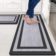 Mattitude Kitchen Mats Set of 2，Cushioned Anti-Fatigue Non-Skid Rug Sets Ergonom