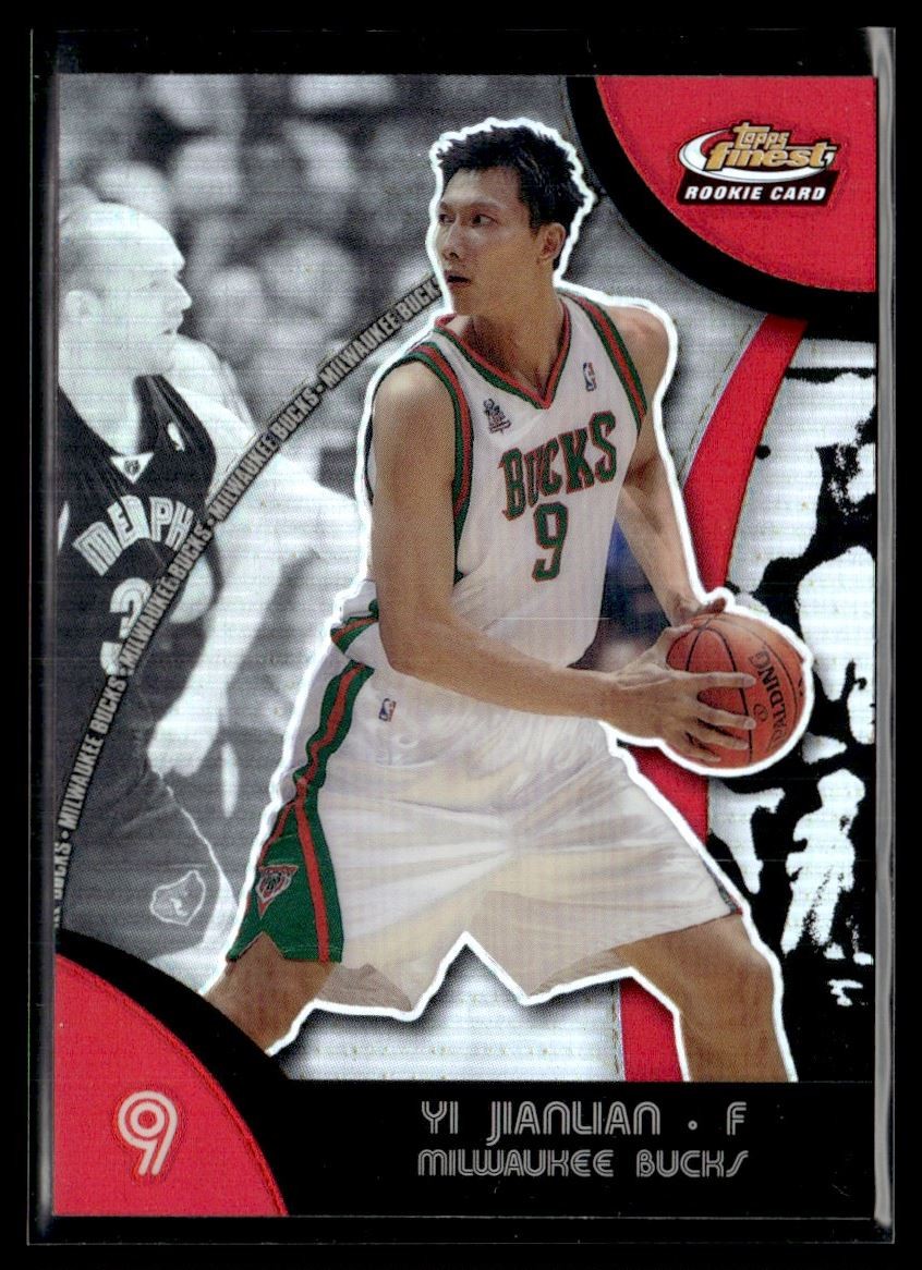 2007-08 Topps Finest Refractor Yi Jianlian RC Milwaukee Bucks #73