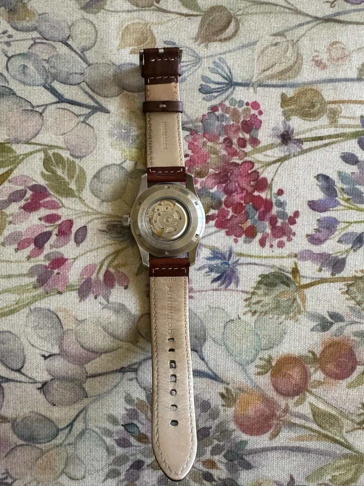 Hamilton Khaki Automatic 42mm Blue Dial Date Brown Leather Strap H706050, photo 3 of 5