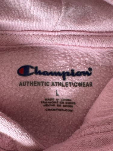 Champion Girls Youth Large (L) Pink Long Sleeve Hoodie Hooded Sweatshirt - Picture 4 of 6