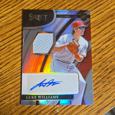 2022 Panini Select - Luke Williams #RJA-LW RC Auto Jersey Holo Prizm /199