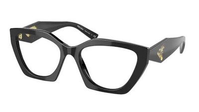 Ultra Modern Chic Prada Unisex Eyeglasses PR09YVF 1AB1O1 Black with Cheetah Logo