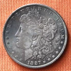 Toned 1887 Morgan Silver Dollar, $1, 90%