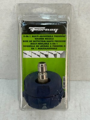 Forney 5-in-1 Multi-Adjustable Pressure Washer Nozzle 1/4'' Quick Connector AX