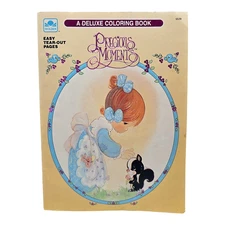 Precious Moments Deluxe Coloring Book Easy Tear Out Pages 1990 Unused 