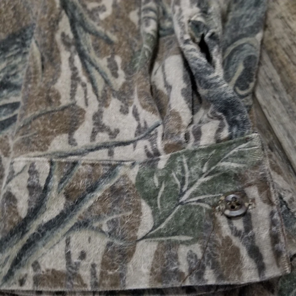 Camisa De Colección Roble Mossy Años 80/90 Gamuza Abotonada Manga Larga Talla 2XL Foto 3 de 4