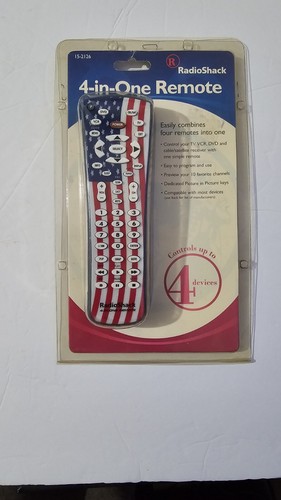 VintageRadio Shack 4-in One Remote, American Flag style, NEW SEALED package/64 - Picture 2 of 4