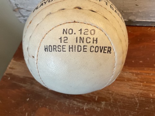 Vintage Harwood #120 parco giochi senza cuciture softball 12" copertura in pelle per cavalli con scatola - Foto 6 di 6