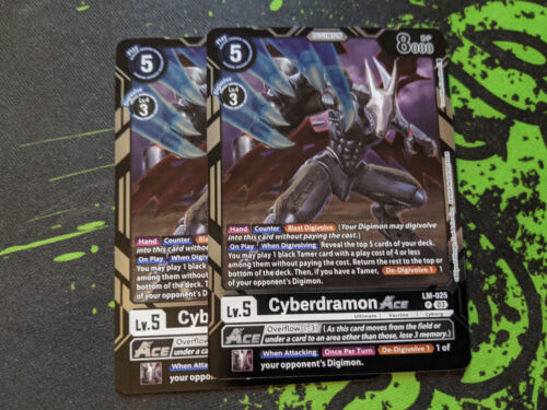Digimon TCG LM-025 Special Limited Set Cyberdramon Ace Promo X2 copies