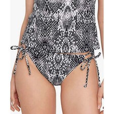 Salt  Cove Juniors' Simple Scale Side-Tie Bikini Bottoms Swimwear Black Size M