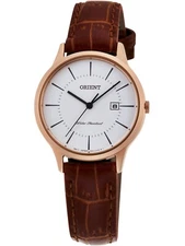 ORIENT RF-QA0001S,Ladies Quartz,Stainless Steel Case,Leather Strap,Date,WR