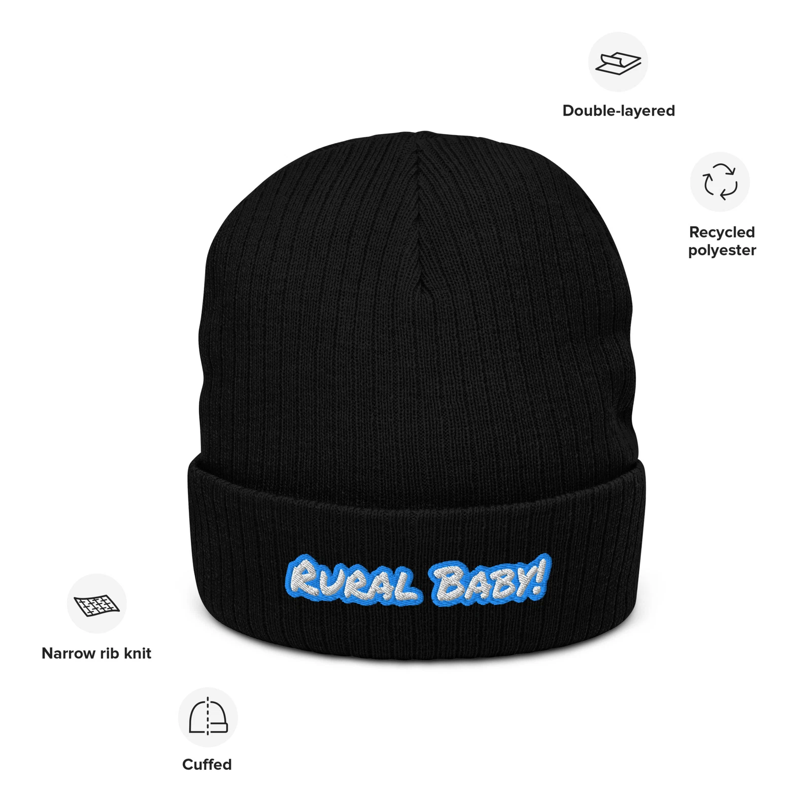 Ribbed knit beanie
