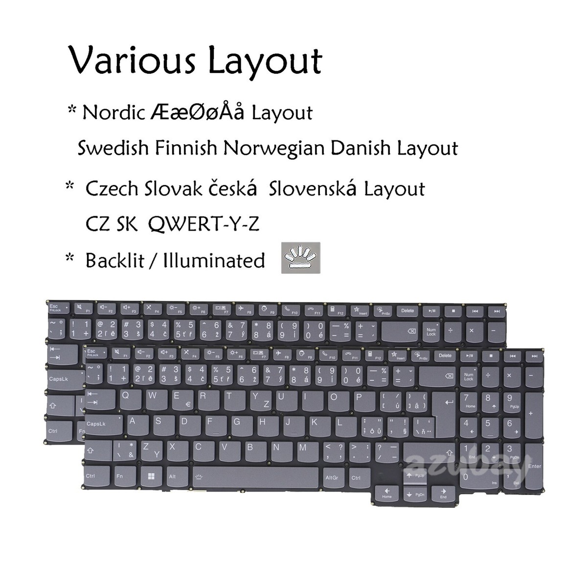 Nordic Czech Slovak Keyboard For Lenovo IdeaPad Creator 5-16ACH6