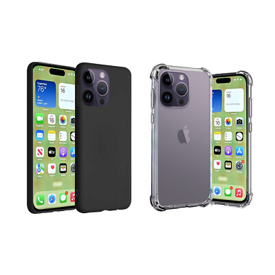 Für Apple iPhone 16 Pro Max Handyhülle Silikon Gel Skin Robust Stoßfest Cover