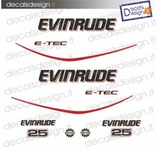Adesivi motore marino fuoribordo Evinrude 25 cv E-TEC gommone barca
