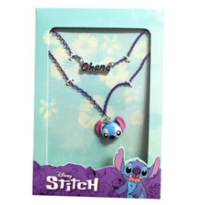 Disney Girls Lilo Stitch Layered Necklace with Ohana and Stitch Pendant NIP