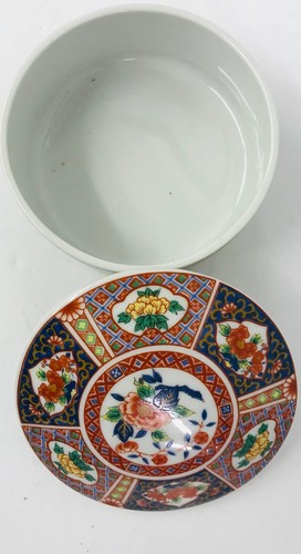 Takahashi Floral Trinket Box 1980s San Francisco Ceramic Oriental Vintage - Picture 3 of 5