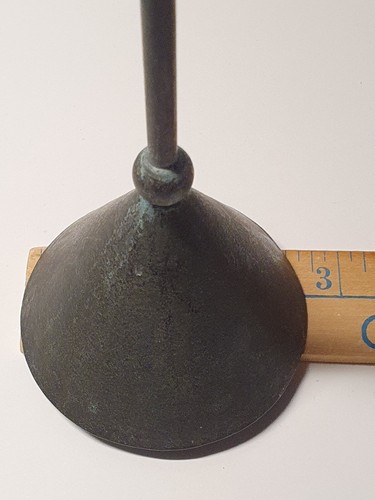 Bronze Candlestick Industrial Minimal Memphis Milan Christian De Beaumont Style - Picture 9 of 10