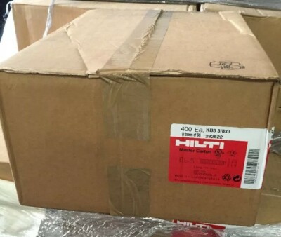 New Box Of 400 Hilti Anchor Bolt KB 3 3/8'' x 3 282522 Long Thread ESR-1385