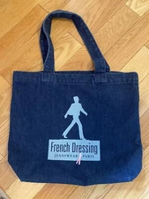Vintage FDJ French Dressing Jeanswear  Paris Denim Jeans Tote Shopping Bag