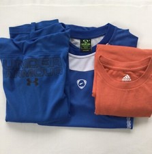 Lot of 3 Boys Short Sleeve T-Shirts, Adidas, Under Armour  Sport-Dri Size L/G