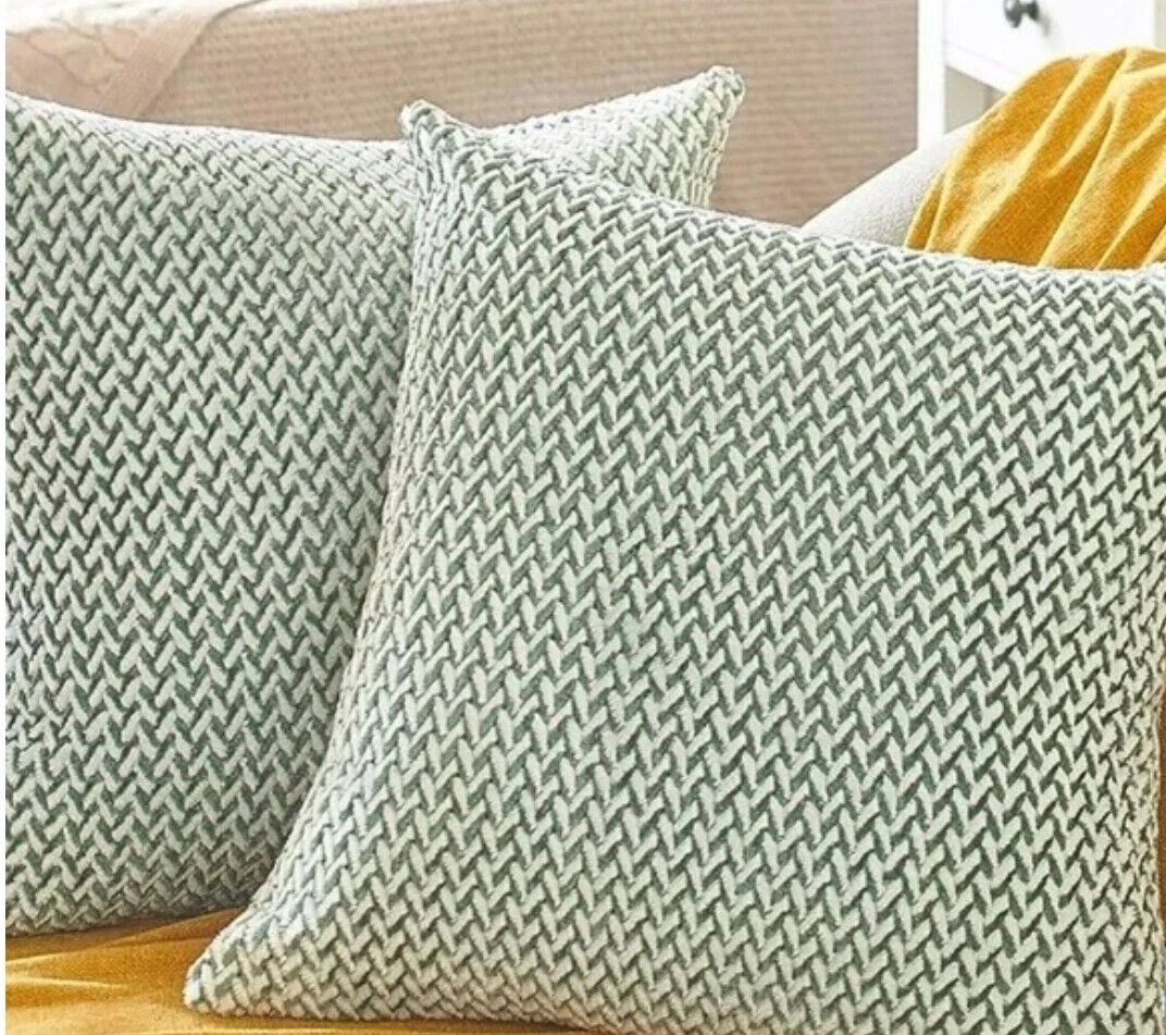 Eurofirany 818 Federa Per Cuscino In Pelliccia Sintetica Menta - 55x55 Cm, Con Cerniera, Pelo Lungo, Lavabile A 40°