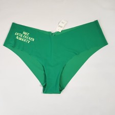 NWT AERIE Cheeky Panties XL Green Nice Until Proven Naughty