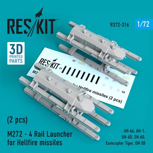 ResKit RS72-0316 Escala 1:72 M272 - Lanzador de 4 rieles para misiles Hellfire (2 piezas) - Imagen 19 de 24