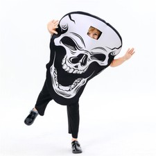 Halloween Kids Cos Horror Funny Skull Costume, free size Adult  Kids Cos