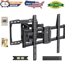 Heavy-Duty TV Wall Mount for 37-86" TVs - Dual Articulating Arms, 132lbs