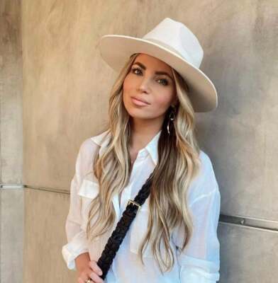 TERESA FOGLIA x CURATEUR | Lynn Cream Spring Felt Hat $400 TERESSA FOGLIA Curateur Lynn Rachel Zoe Fedora Vegan Suede  main image 2
