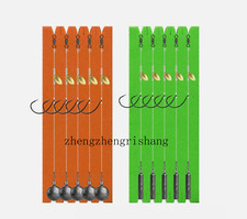 10pcs Bass Fishing Drop Shot Ready Rigs Swivel Hook Leader Lead Weight Wacky Rig