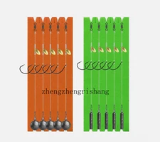 10pcs Bass Fishing Drop Shot Ready Rigs Swivel Hook Leader Lead Weight Wacky Rig