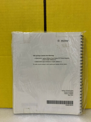 HP E3646-90091 E364xA Dual Output DC Power Supplies User's Guide | eBay