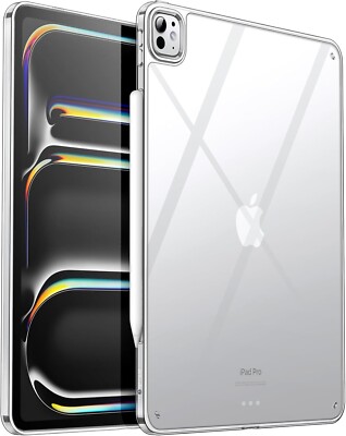 JETech Clear Case for iPad Pro 13-Inch M4 (2024), Anti-Yellowing Cover