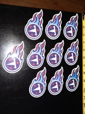 Lot of 10 Tennessee Titans NFL Football Decal Sticker Team Logo