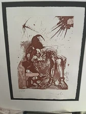 Salvador Dali, Hand-signed Lithograph with COA . Sigisimund In Chains .