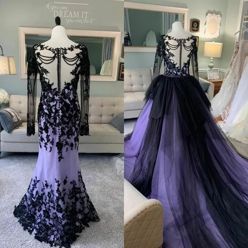 purple wedding dress