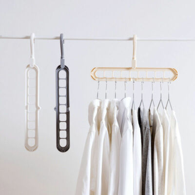 Multifunctional 9-hole Magic Hook Hanger Storage Extendable Foldable Hanger HOT