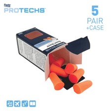 Flents Ear Plugs, 5 Pair with Case, Ear Plugs for Sleeping, Snoring, Loud Noise