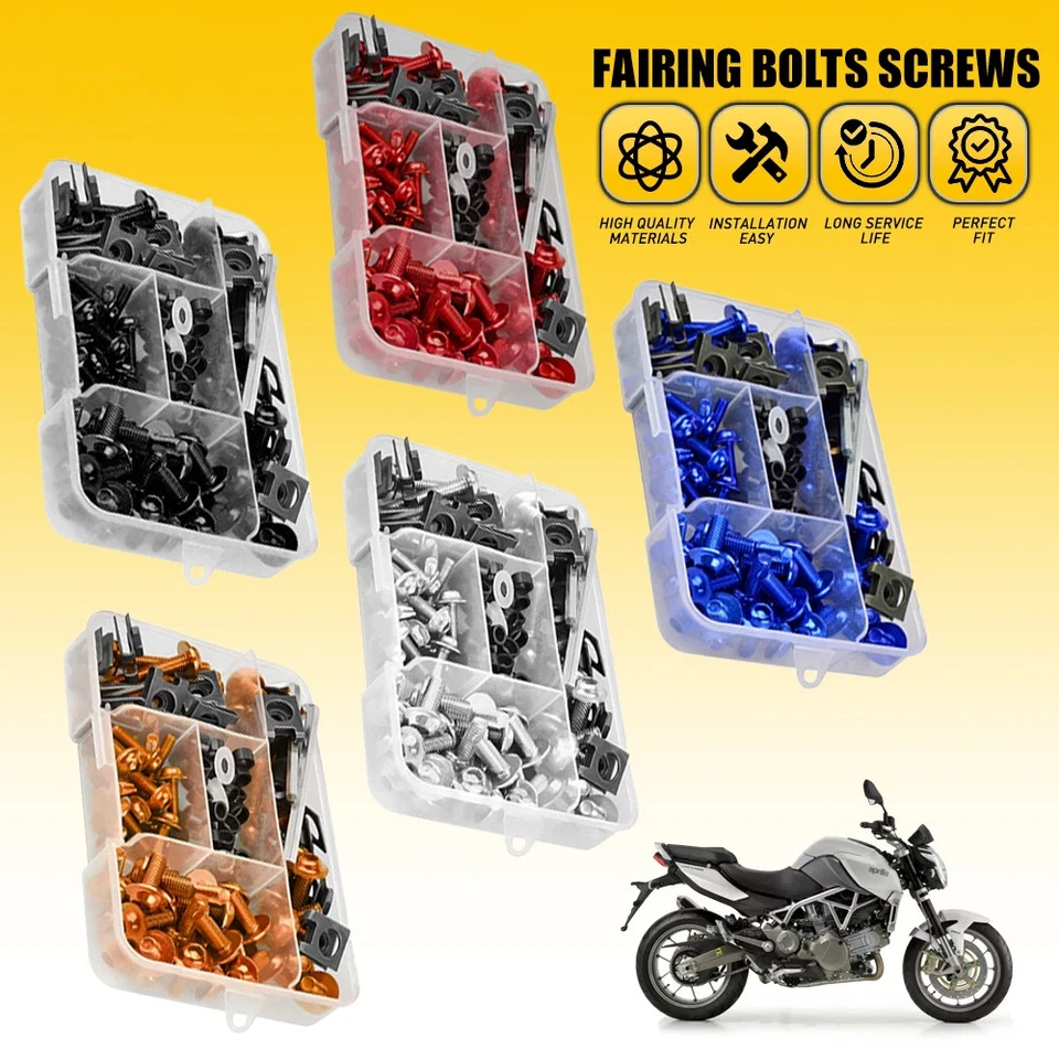 Kit completo de tornillos de perno de carenado para Kawasaki Ninja ZX6R 7R ZX9R ZX12R EOA Foto 2 de 4