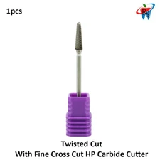 Dental MDT Twisted Cut With Fine Cross Cut HP Carbide Cutter Round End Taper
