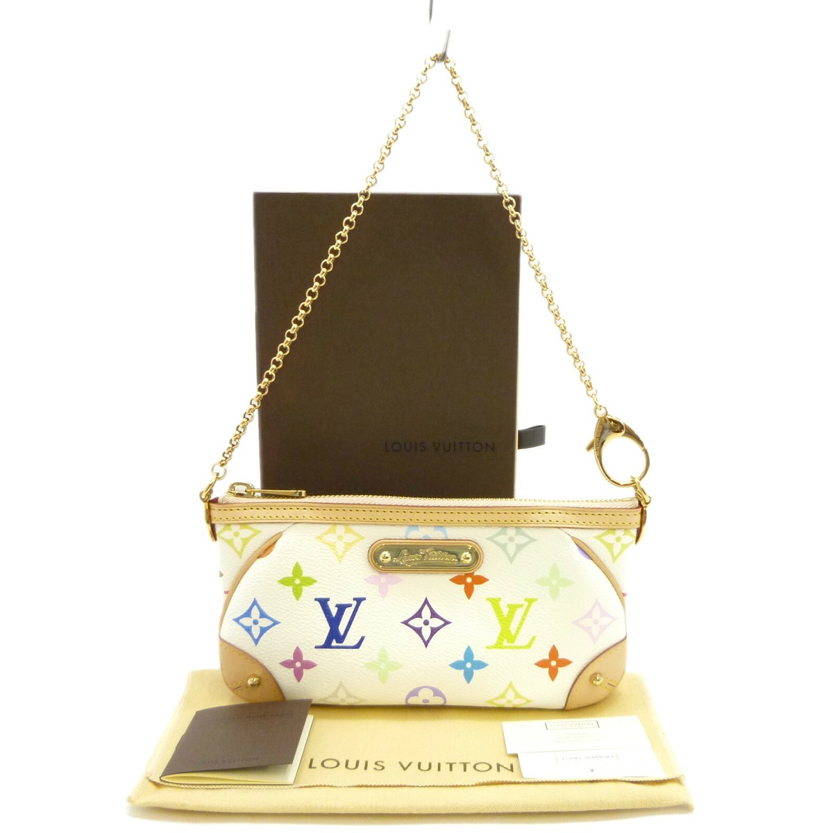 Authentic LOUIS VUITTON Pochette Milla MM Pouch Multi-Color M60096  