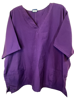 Cherokee Workwear Women's V-Neck Scrub Top 4700 Eggplant Purple