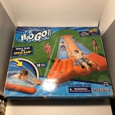 BESTWAY H2OGO Triple Slide with Speed Ramp 18 Ft NEW