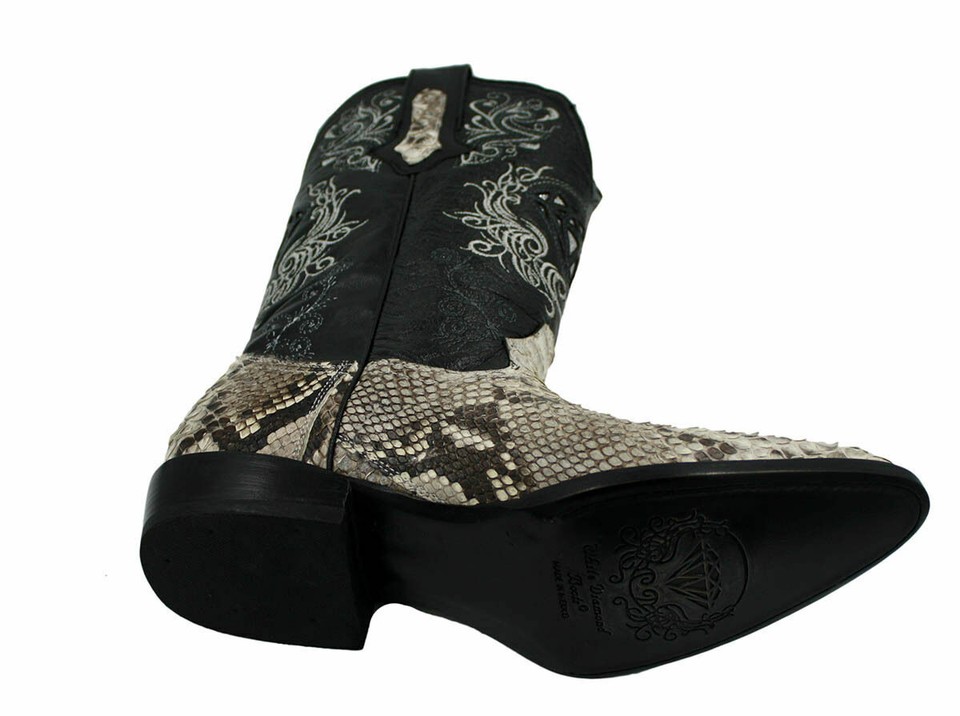 Men's Boots Genuine Python SnakeSkin Leather Cowboy Western J Toe ...